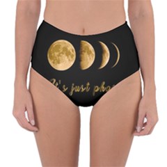 Moon phases  Reversible High-Waist Bikini Bottoms