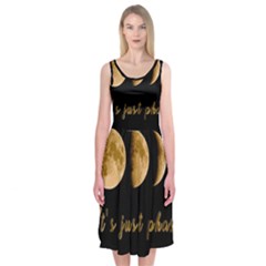 Moon phases  Midi Sleeveless Dress