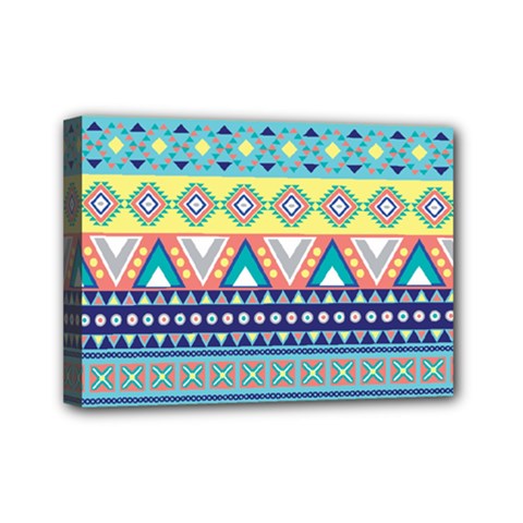 Tribal Print Mini Canvas 7  X 5  by BangZart