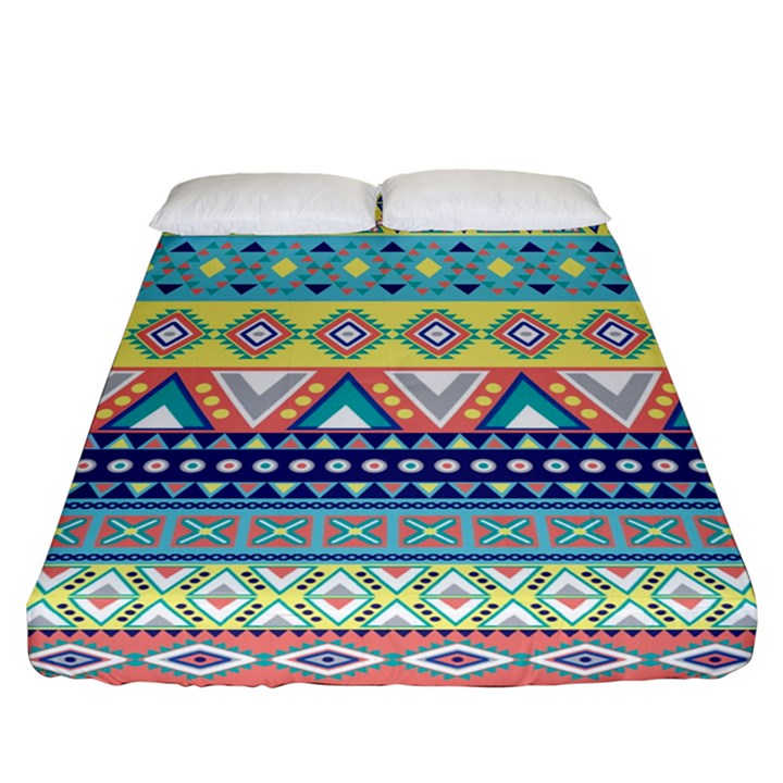 Tribal Print Fitted Sheet (California King Size)