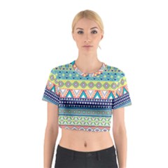 Tribal Print Cotton Crop Top by BangZart