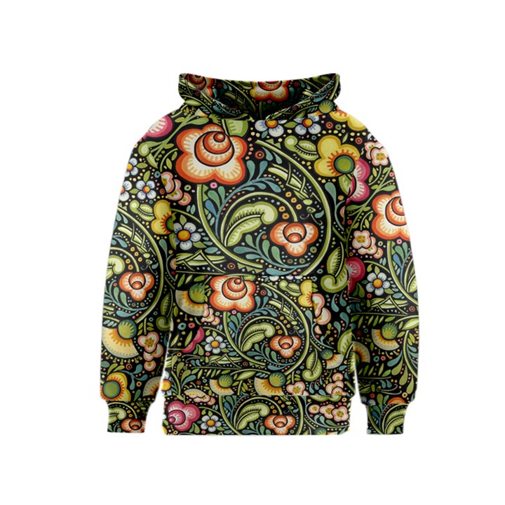 Bohemia Floral Pattern Kids  Pullover Hoodie