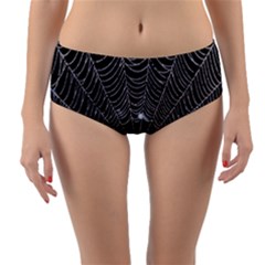 Spider Web Wallpaper 14 Reversible Mid-waist Bikini Bottoms by BangZart