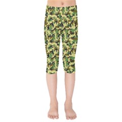 Camo Woodland Kids  Capri Leggings  by sifis