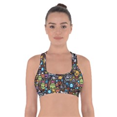 Many Funny Animals Cross Back Sports Bra by BangZart