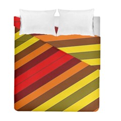 Abstract Bright Stripes Duvet Cover Double Side (full/ Double Size) by BangZart