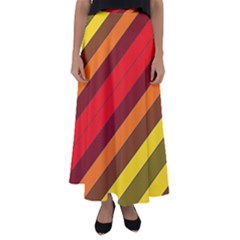 Abstract Bright Stripes Flared Maxi Skirt by BangZart