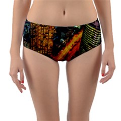 Hdri City Reversible Mid-waist Bikini Bottoms by BangZart