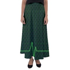 01 Numbers Flared Maxi Skirt