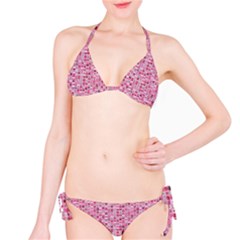 Abstract Pink Squares Bikini Set by BangZart