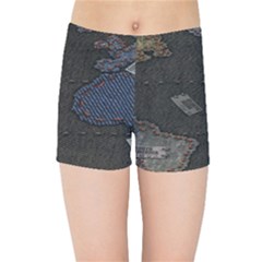 World Map Kids Sports Shorts by BangZart