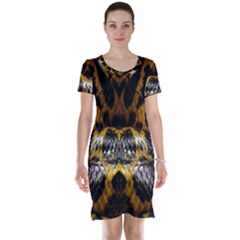 Textures Snake Skin Patterns Short Sleeve Nightdress by BangZart