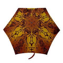 Lion Man Tribal Mini Folding Umbrellas by BangZart