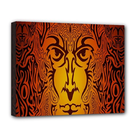 Lion Man Tribal Deluxe Canvas 20  X 16   by BangZart