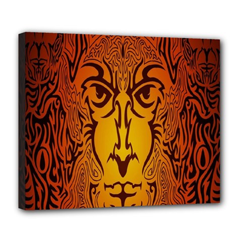 Lion Man Tribal Deluxe Canvas 24  X 20   by BangZart