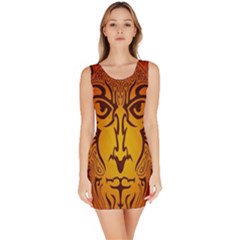 Lion Man Tribal Sleeveless Bodycon Dress by BangZart