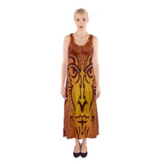 Lion Man Tribal Sleeveless Maxi Dress by BangZart