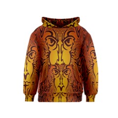 Lion Man Tribal Kids  Pullover Hoodie by BangZart