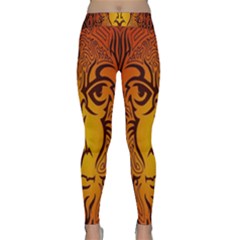 Lion Man Tribal Classic Yoga Leggings by BangZart