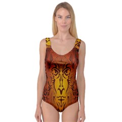 Lion Man Tribal Princess Tank Leotard  by BangZart