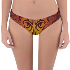 Lion Man Tribal Reversible Hipster Bikini Bottoms by BangZart