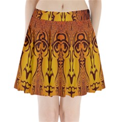 Lion Man Tribal Pleated Mini Skirt by BangZart