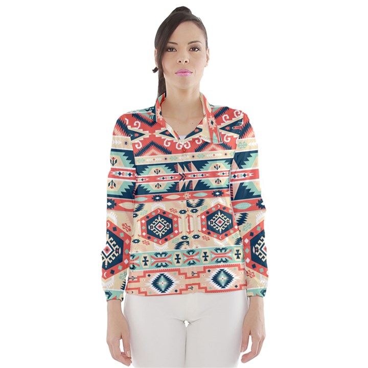 Aztec Pattern Copy Wind Breaker (Women)