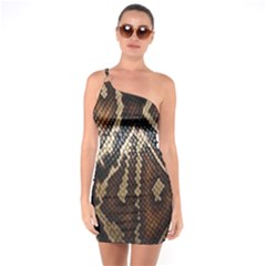 Snake Skin O Lay One Soulder Bodycon Dress by BangZart