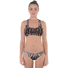 Snake Skin O Lay Cross Back Hipster Bikini Set