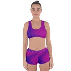 Purple Pink Dots Racerback Boyleg Bikini Set by BangZart