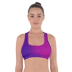 Purple Pink Dots Cross Back Sports Bra by BangZart