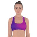 Purple Pink Dots Cross Back Sports Bra View1