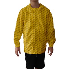 Yellow Dots Pattern Hooded Wind Breaker (kids) by BangZart