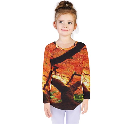 Maple Tree Nice Kids  Long Sleeve Tee by BangZart