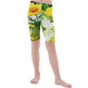 Yellow Flowers Kids  Mid Length Swim Shorts View1