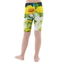 Yellow Flowers Kids  Mid Length Swim Shorts View2