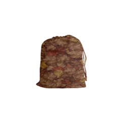 Brown Texture Drawstring Pouches (xs) 