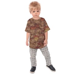 Brown Texture Kids Raglan Tee