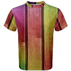 Colourful Wood Painting Men s Cotton Tee by BangZart