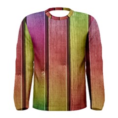 Colourful Wood Painting Men s Long Sleeve Tee by BangZart