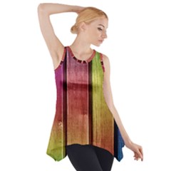 Colourful Wood Painting Side Drop Tank Tunic by BangZart