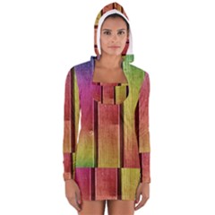 Colourful Wood Painting Women s Long Sleeve Hooded T-shirt by BangZart