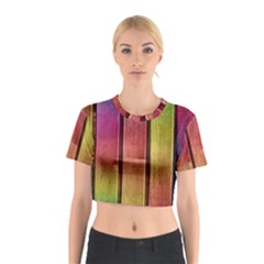 Colourful Wood Painting Cotton Crop Top by BangZart