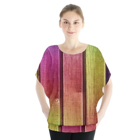 Colourful Wood Painting Blouse by BangZart