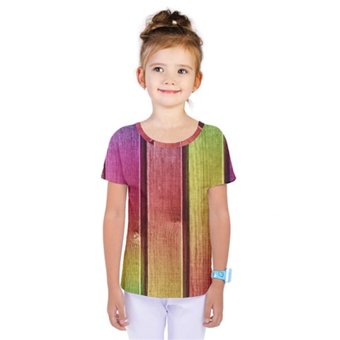 Colourful Wood Painting Kids  One Piece Tee by BangZart