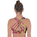 Colourful Wood Painting Cross String Back Sports Bra View2