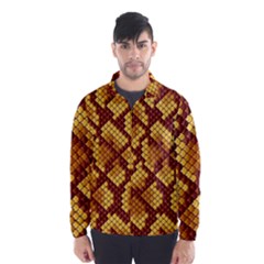 Snake Skin Pattern Vector Wind Breaker (men) by BangZart