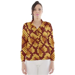 Snake Skin Pattern Vector Wind Breaker (women) by BangZart