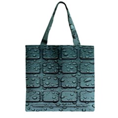 Water Drop Zipper Grocery Tote Bag by BangZart