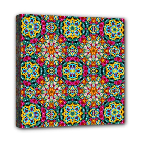 Jewel Tiles Kaleidoscope Mini Canvas 8  X 8  by WolfepawFractals